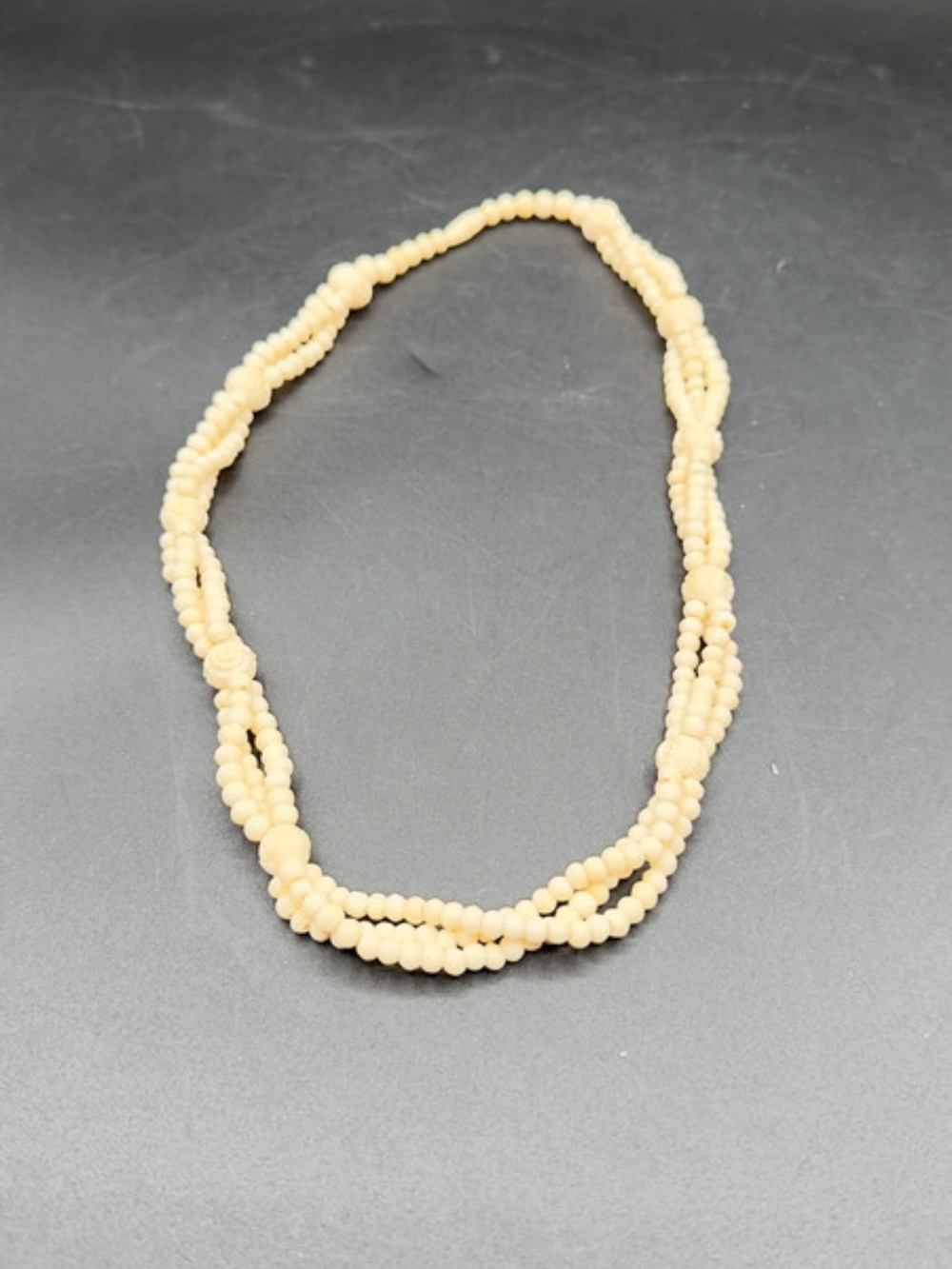 Cream Beaded Multi-Strand Necklace - Women Jewelry